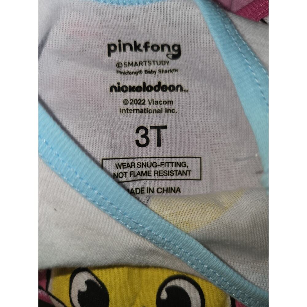 Pinkfong Pajama Top Baby Shark Size 3t Short Sleeve Girls Only The Tops - Picture 4 of 5
